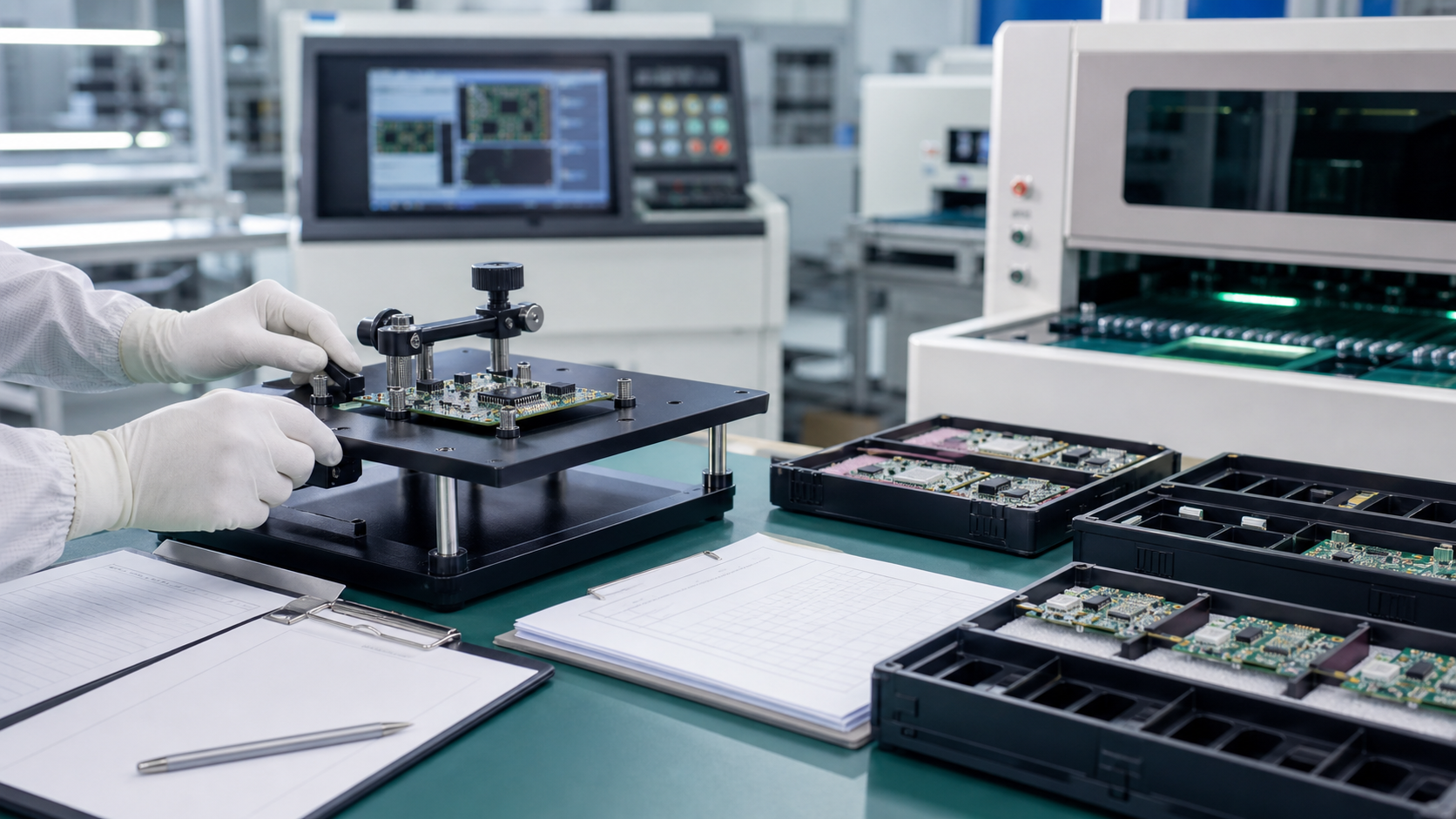 Medical electronics RFQ review with test fixture, PCBA samples and traceability records