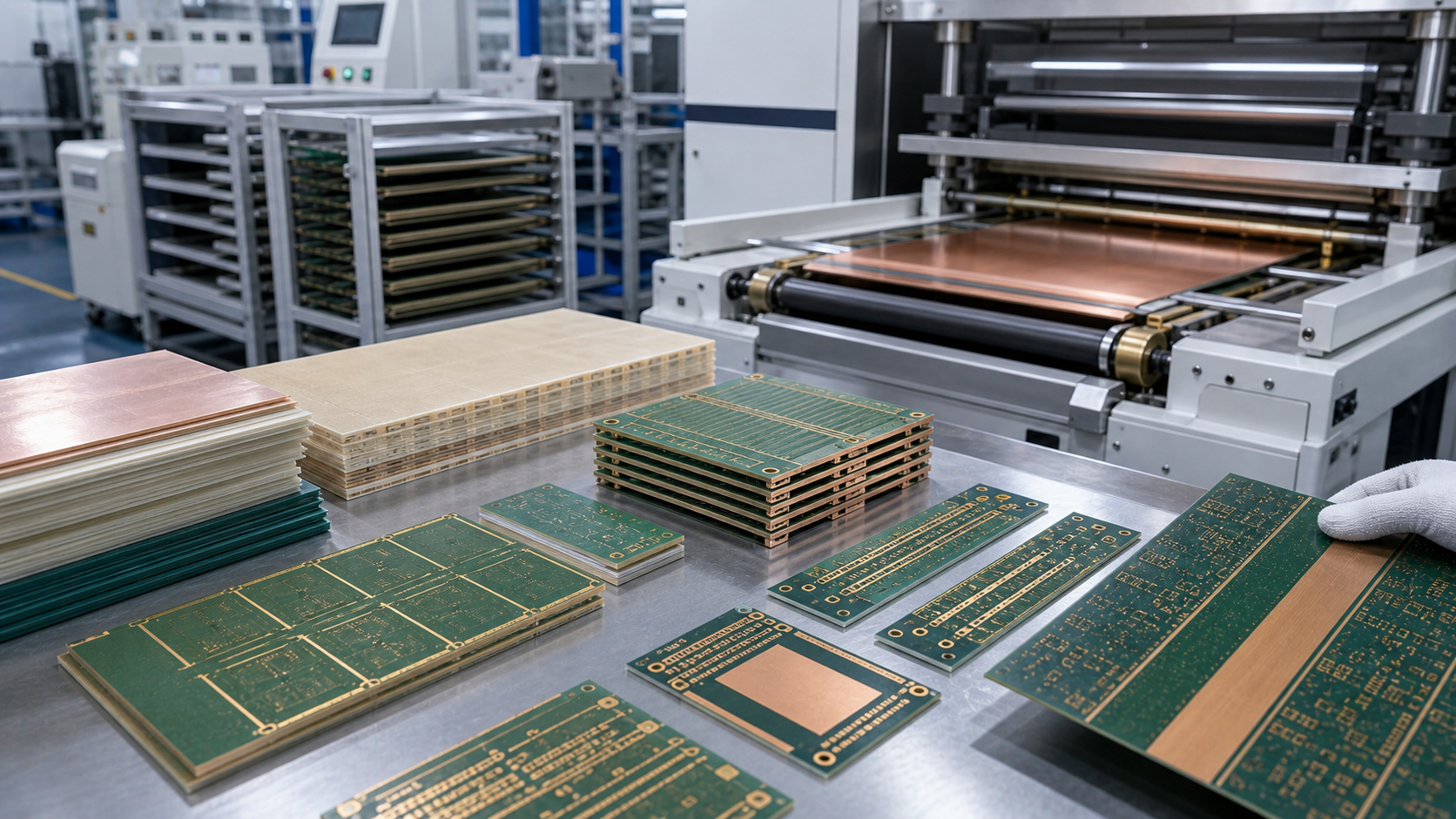 High-speed PCB laminate sheets and controlled-impedance coupons in production review