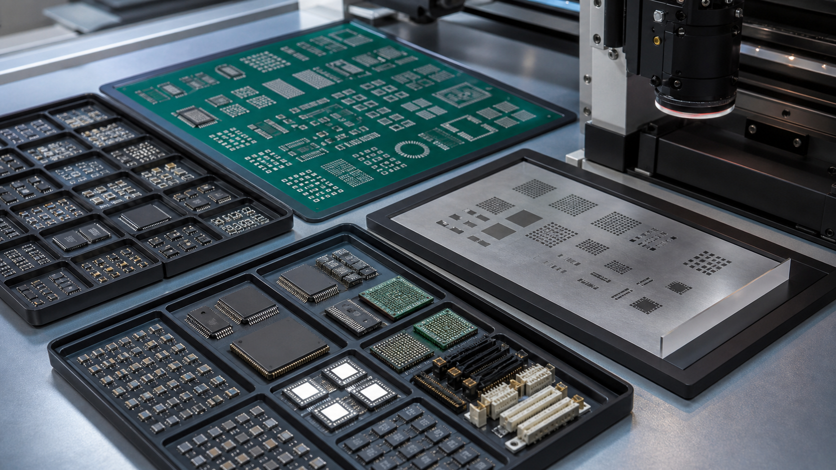 用于SMT装配评审的SMD器件料盘、钢网开孔和PCB焊盘图形