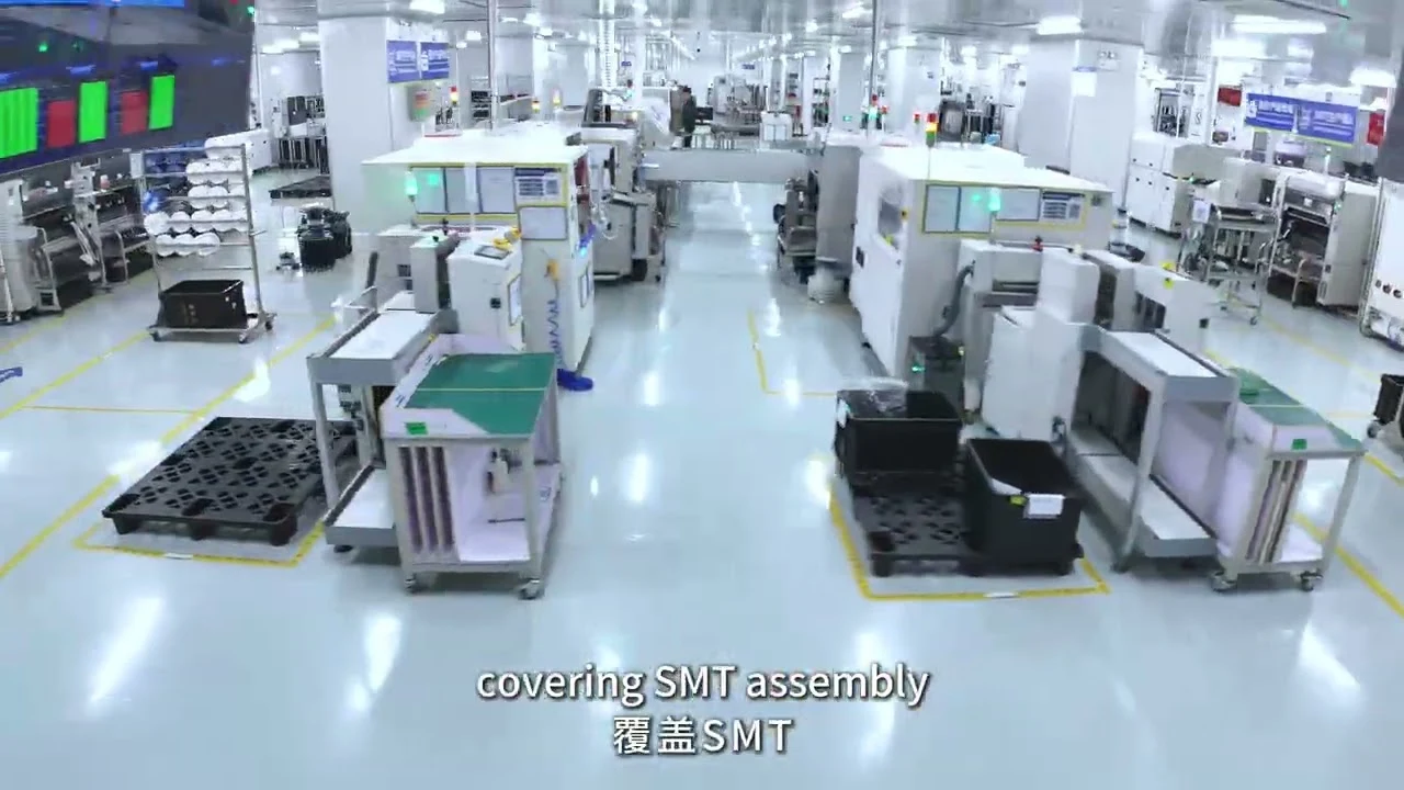 SMT production floor shown in the Keep Best company video